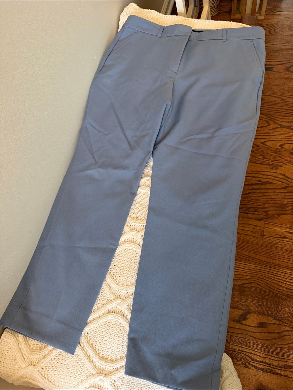 White House Black Market Straight-Leg Pants in Slate Blue
